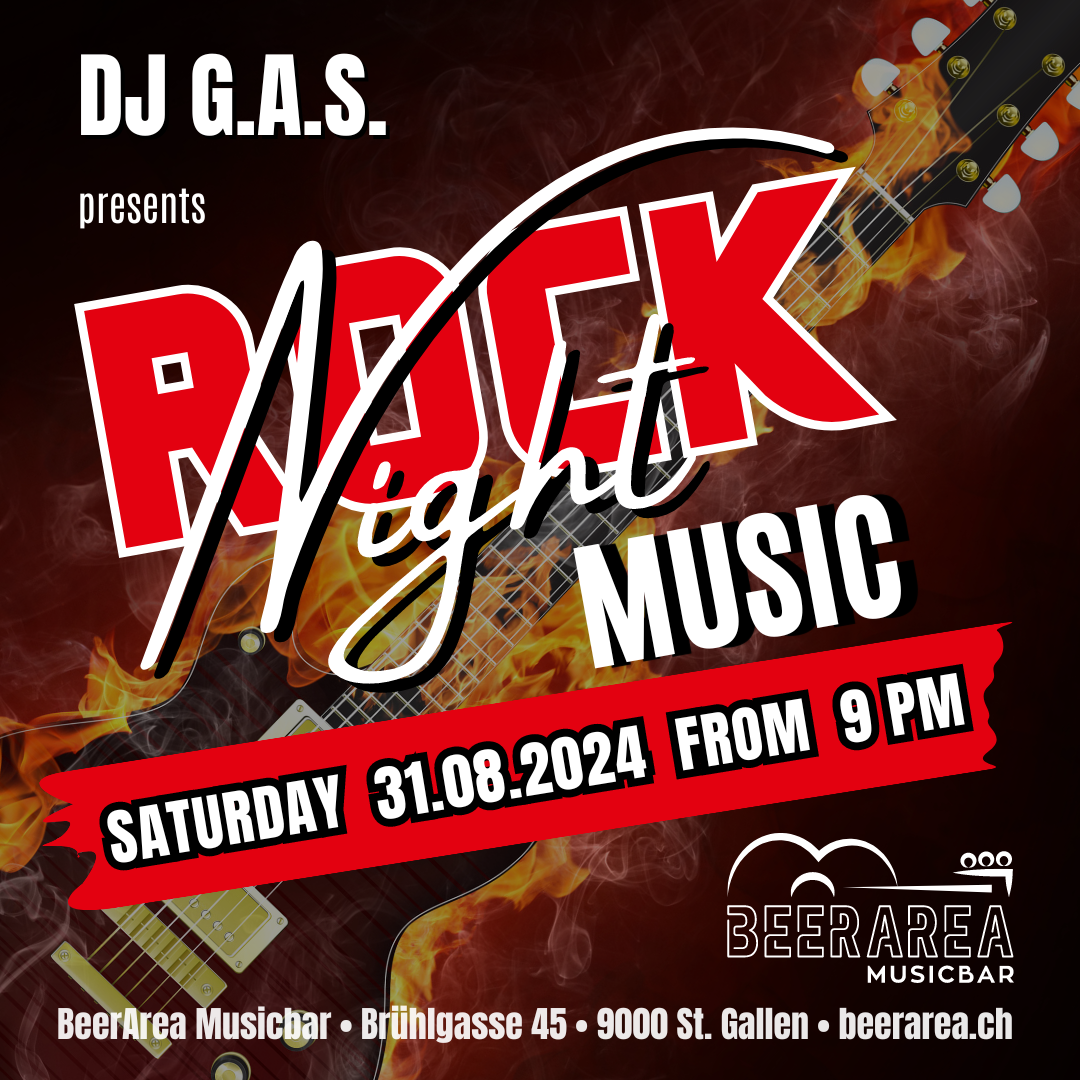 DJ G.A.S. Rock Music Night 30.08.2024 – Quadrat