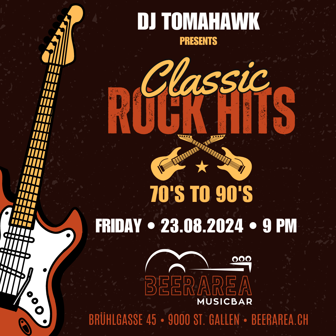 DJ Tomahawk – Rock Hits 70’s 80’s 90’s – 23.08.2024 – Quadrat